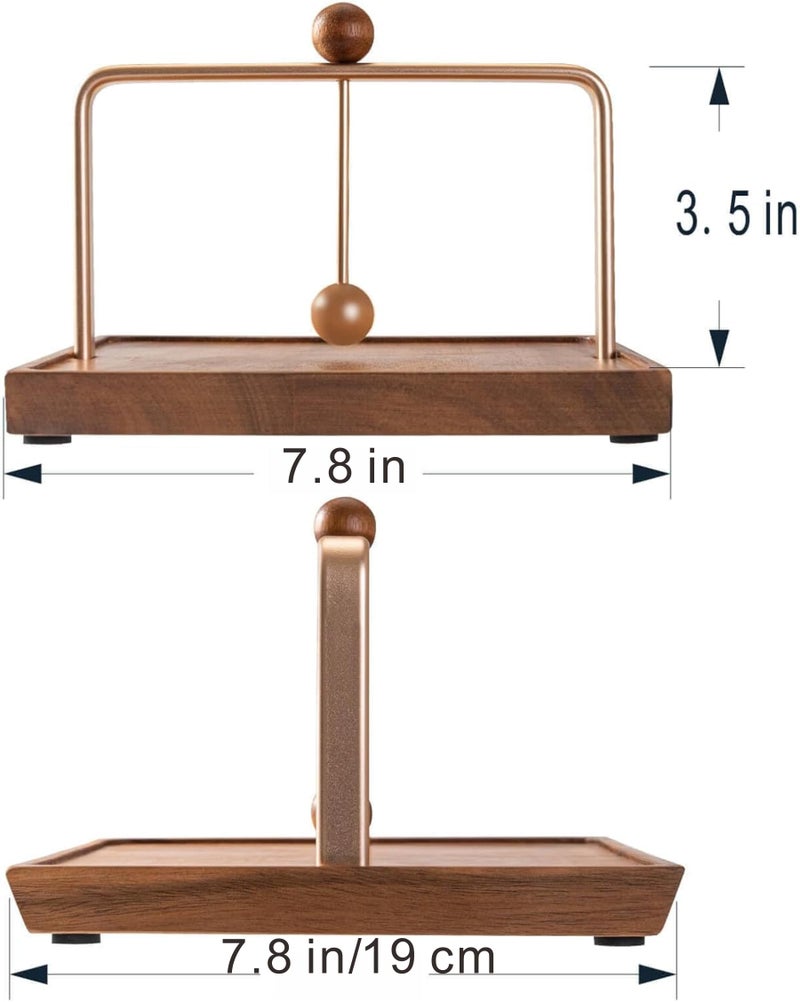 ALLCENER Wood Napkin Holder for Table, Square Tabletop Napkin Dispenser with Sophisticatedly Metal Center Bar, cocktail napkin holder for Home, Kitchen, Office, Restaurant, Hotel, Cafe, Bar (Pink Gold) - Image 4